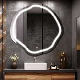 LED Spiegel Asymmetrisch Ovaal | met Touch-Knop | Koud wit licht - Reyze Serie Salono Model 1