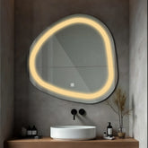 LED Spiegel Asymmetrisch | met Touch-Knop | Warm Wit Licht - Reyze Serie Salono Model 1