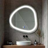 LED Spiegel Asymmetrisch | met Touch-Knoppen | en Anti-Condens Functie | Koud wit licht - Reyze Serie Salono Model 1