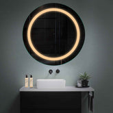 LED Spiegel Rond | Zonder Touchknoppen | Warm Wit Licht - Reyze Serie Salono Model 1