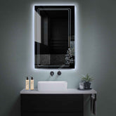 LED Spiegel Verticaal | Zonder Touchknoppen | Koud wit licht - Reyze Serie Good Vibes Model 3