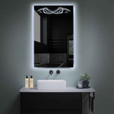 LED Spiegel Verticaal | Zonder Touchknoppen | Koud wit licht - Reyze Serie Good Vibes Model 6