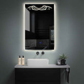 LED Spiegel Verticaal | met Touch-Knop | Neutraal wit licht - Reyze Serie Good Vibes Model 6