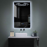 LED Spiegel Verticaal | met Touch-Knoppen | en Anti-Condens Functie | Koud wit licht - Reyze Serie Good Vibes Model 6