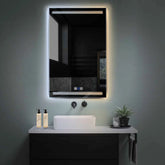 LED Spiegel Verticaal | met Touch-Knoppen | en Anti-Condens Functie | Instelbare lichttemperatuur - Reyze Serie Minimal Model 8