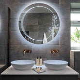 LED Spiegel Rond | Zonder Touchknoppen | Koud wit licht - Reyze Serie Good Vibes Model 3