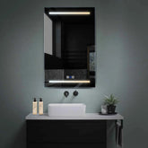 LED Spiegel Verticaal | met Touch-Knoppen | en Anti-Condens Functie | Instelbare lichttemperatuur - Reyze Serie Salono Model 4