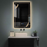 LED Spiegel Verticaal | met Touch-Knoppen | en Anti-Condens Functie | Warm Wit Licht - Reyze Serie Good Vibes Model 2