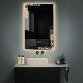 LED Spiegel Verticaal | met Touch-Knoppen | en Anti-Condens Functie | Warm Wit Licht - Reyze Serie Good Vibes Model 4