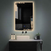 LED Spiegel Verticaal | met Touch-Knop | Warm Wit Licht - Reyze Serie Good Vibes Model 4