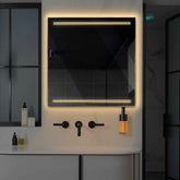 LED Spiegel Vierkant | Zonder Touchknoppen | Warm Wit Licht - Reyze Serie Minimal Model 8