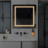 LED Spiegel Vierkant | Zonder Touchknoppen | Warm Wit Licht - Reyze Serie Salono Model 1