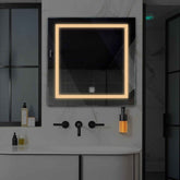 LED Spiegel Vierkant | met Touch-Knop | Warm Wit Licht - Reyze Serie Salono Model 1