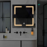 LED Spiegel Vierkant | met Touch-Knop | Warm Wit Licht - Reyze Serie Salono Model 2