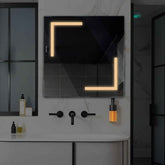 LED Spiegel Vierkant | Zonder Touchknoppen | Warm Wit Licht - Reyze Serie Salono Model 3