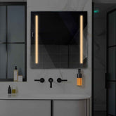 LED Spiegel Vierkant | Zonder Touchknoppen | Warm Wit Licht - Reyze Serie Salono Model 5