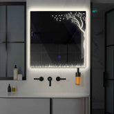 LED Spiegel Vierkant | met Touch-Knop | Neutraal wit licht - Reyze Serie Good Vibes Model 8