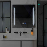 LED Spiegel Vierkant | met Touch-Knoppen | en Anti-Condens Functie | Koud wit licht - Reyze Serie Salono Model 8