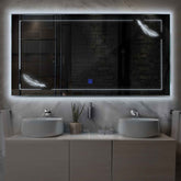 LED Spiegel Rechthoekig | met Touch-Knop | Koud wit licht - Reyze Serie Good Vibes Model 2