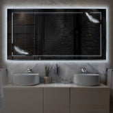 LED Spiegel Rechthoekig | Zonder Touchknoppen | Koud wit licht - Reyze Serie Good Vibes Model 2