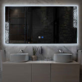 LED Spiegel Rechthoekig | met Touch-Knoppen | en Anti-Condens Functie | Koud wit licht - Reyze Serie Good Vibes Model 4