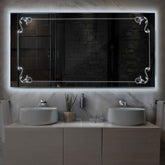 LED Spiegel Rechthoekig | Zonder Touchknoppen | Koud wit licht - Reyze Serie Good Vibes Model 5