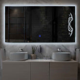 LED Spiegel Rechthoekig | met Touch-Knop | Koud wit licht - Reyze Serie Good Vibes Model 6