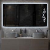 LED Spiegel Rechthoekig | Zonder Touchknoppen | Koud wit licht - Reyze Serie Good Vibes Model 6