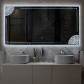 LED Spiegel Rechthoekig | met Touch-Knop | Koud wit licht - Reyze Serie Good Vibes Model 7