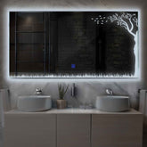 LED Spiegel Rechthoekig | met Touch-Knop | Koud wit licht - Reyze Serie Good Vibes Model 8