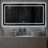 LED Spiegel Rechthoekig | met Touch-Knoppen | en Anti-Condens Functie | Koud wit licht - Reyze Serie Minimal Model 1