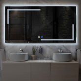 LED Spiegel Rechthoekig | met Touch-Knoppen | en Anti-Condens Functie | Koud wit licht - Reyze Serie Minimal Model 2
