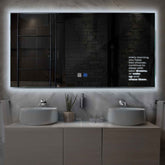 LED Spiegel Rechthoekig | met Touch-Knoppen | en Anti-Condens Functie | Koud wit licht - Reyze Serie Motivated Model 2