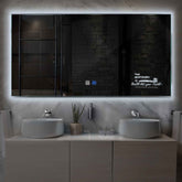 LED Spiegel Rechthoekig | met Touch-Knoppen | en Anti-Condens Functie | Koud wit licht - Reyze Serie Motivated Model 3