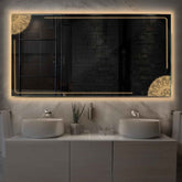 LED Spiegel Rechthoekig | Zonder Touchknoppen | Warm Wit Licht - Reyze Serie Good Vibes Model 7