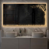 LED Spiegel Rechthoekig | Zonder Touchknoppen | Warm Wit Licht - Reyze Serie Good Vibes Model 8