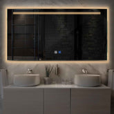 LED Spiegel Rechthoekig | met Touch-Knoppen | en Anti-Condens Functie | Warm Wit Licht - Reyze Serie Minimal Model 5