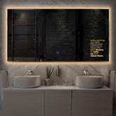 LED Spiegel Rechthoekig | met Touch-Knop | Warm Wit Licht - Reyze Serie Motivated Model 2