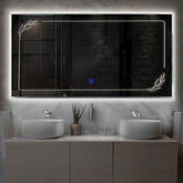 LED Spiegel Rechthoekig | met Touch-Knop | Neutraal wit licht - Reyze Serie Good Vibes Model 1