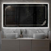 LED Spiegel Rechthoekig | Zonder Touchknoppen | Neutraal wit licht - Reyze Serie Good Vibes Model 1