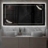 LED Spiegel Rechthoekig | Zonder Touchknoppen | Neutraal wit licht - Reyze Serie Good Vibes Model 2