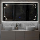 LED Spiegel Rechthoekig | met Touch-Knop | Neutraal wit licht - Reyze Serie Good Vibes Model 5