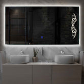 LED Spiegel Rechthoekig | met Touch-Knop | Neutraal wit licht - Reyze Serie Good Vibes Model 6