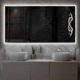 LED Spiegel Rechthoekig | Zonder Touchknoppen | Neutraal wit licht - Reyze Serie Good Vibes Model 6