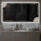 LED Spiegel Rechthoekig | Zonder Touchknoppen | Neutraal wit licht - Reyze Serie Good Vibes Model 7