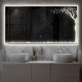 LED Spiegel Rechthoekig | met Touch-Knop | Neutraal wit licht - Reyze Serie Good Vibes Model 8