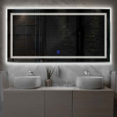 LED Spiegel Rechthoekig | met Touch-Knop | Neutraal wit licht - Reyze Serie Minimal Model 1