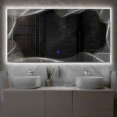 LED Spiegel Rechthoekig | met Touch-Knop | Neutraal wit licht - Reyze Serie Simetria Model 3