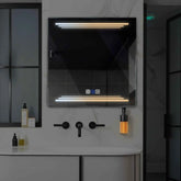 LED Spiegel Vierkant | met Touch-Knoppen | en Anti-Condens Functie | Instelbare lichttemperatuur - Reyze Serie Salono Model 7