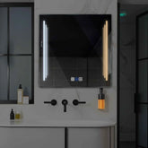 LED Spiegel Vierkant | met Touch-Knoppen | en Anti-Condens Functie | Instelbare lichttemperatuur - Reyze Serie Salono Model 8